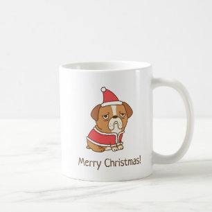 God jul Bulldog Jultomten kaffe mugg