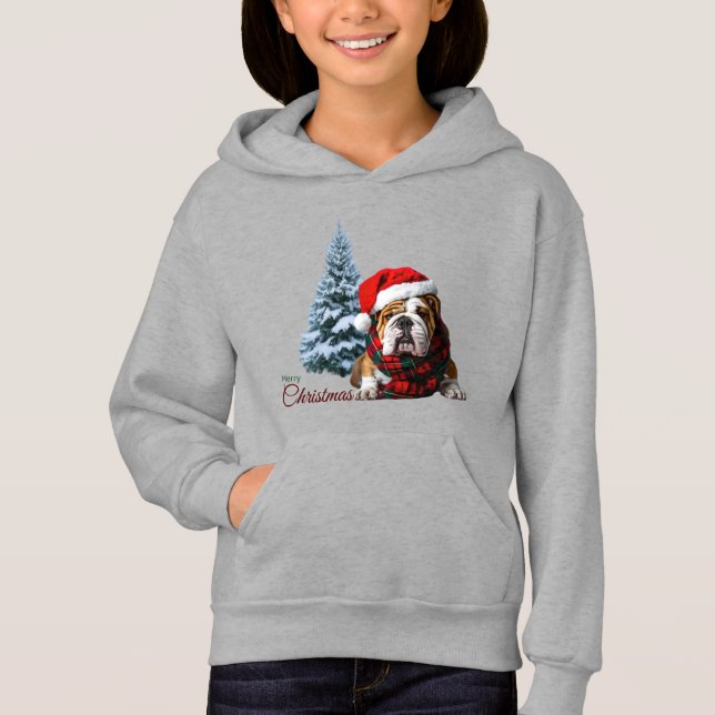 God jul Bulldog T Shirt (Framsida)