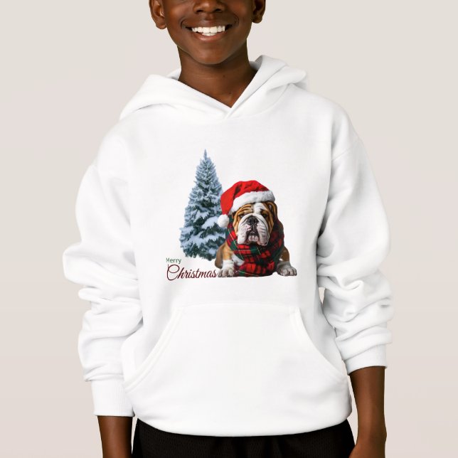 God jul Bulldog T Shirt (Framsida)