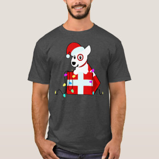 God jul Bullseye Santa Hund Team Member TSh T Shirt