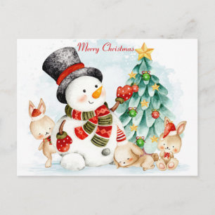 God jul Bunnies vykort