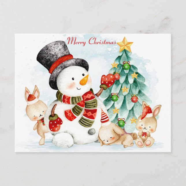 God jul Bunnies vykort (Framsida)