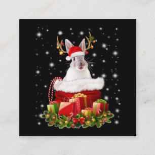 god jul Bunny Gift för Bunny Älskare Fyrkantigt Visitkort