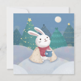 God jul: Bunny Illustration Julkort