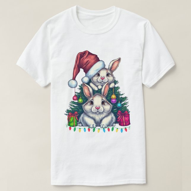 God jul Bunny Rabbit Squad T-Shirt (Design framsida)