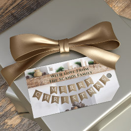 God jul Bunting Fireplace Anpassningsbar Helgdag Presentetikett
