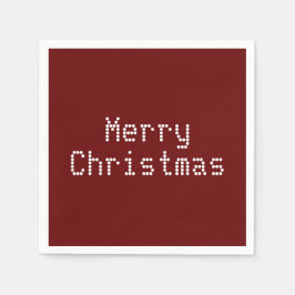 "God jul" burgundvit helgdag papper Pappersservett