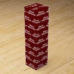 "God jul" burgundvit maronvit Helgdag Presentask För Vinflaska<br><div class="desc">god jul-burgunghöns,  vit Helgdag Gift vin-box</div>
