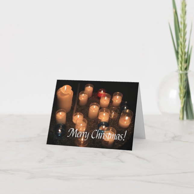 God jul Burning Candles christmas Helgkort (Framsida)