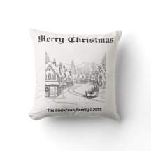 God jul byn Snö Scene Anpassningsbar Helgdag