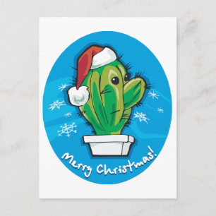 God jul Cactus Helg Vykort