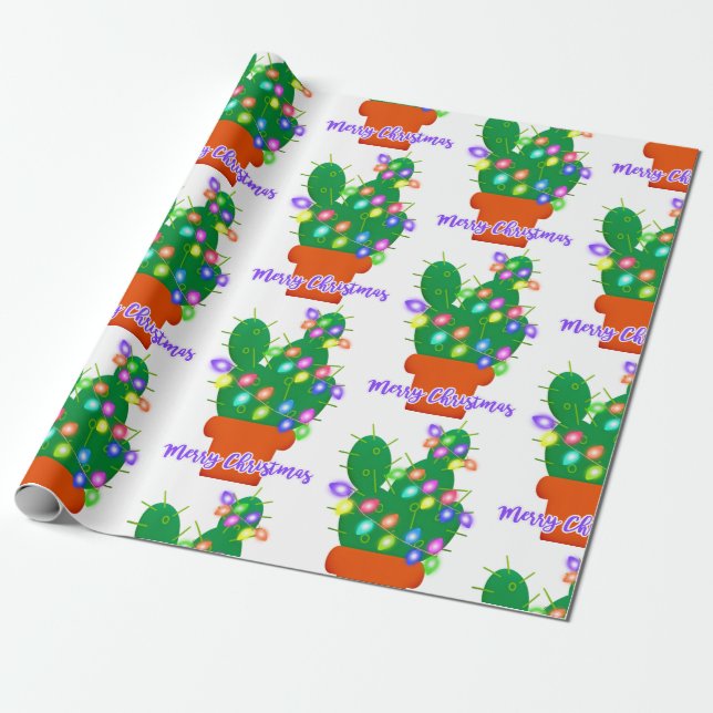 god jul cactus presentpapper (Utrullad)