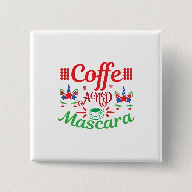 God jul Cafeine och Mascara Knapp (Framsida)