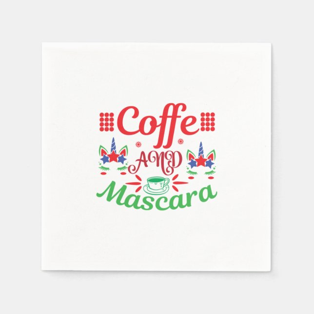 god jul Cafeine och Mascara Pappersservett (Framsidan)