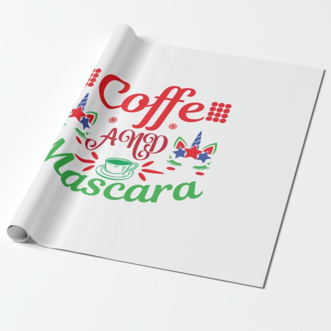 god jul Cafeine och Mascara Presentpapper (Utrullad)
