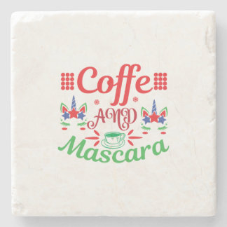 God jul Cafeine och Mascara Stenunderlägg