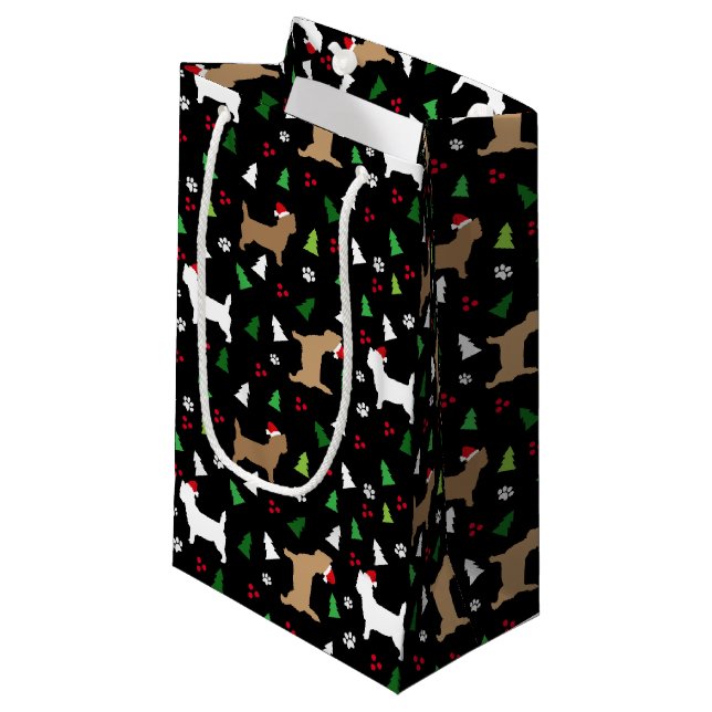 God Jul Cairn Terrier Hund Howliday Träd (Framsidan Vinklad)