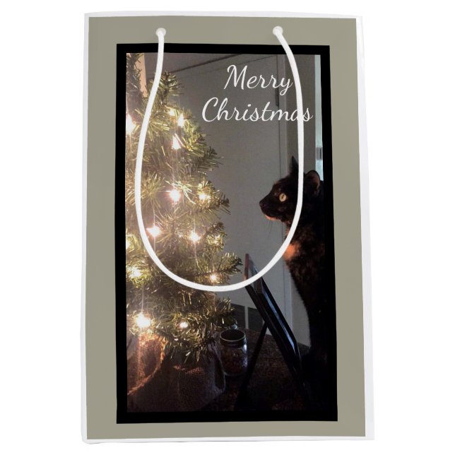 God jul, Calico Cat Medium Gift Bag (Framsidan)
