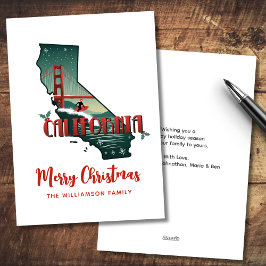 God jul California State Helgdag Card Julkort
