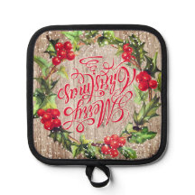 God jul Callgraphy Holly WAN Red Grönt