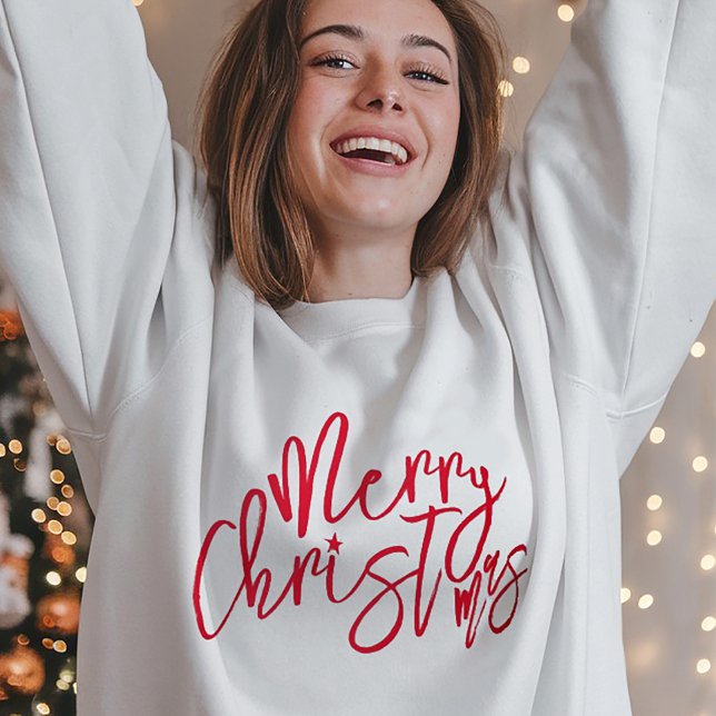 God jul CalliGrapefa Party Red White T Shirt (Skapare uppladdad)