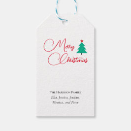 God jul Calligraphy Anpassade Presentetikett