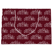 God jul Calligraphy Red White Festive Chic
