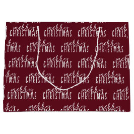 God jul Calligraphy Red White Festive Chic