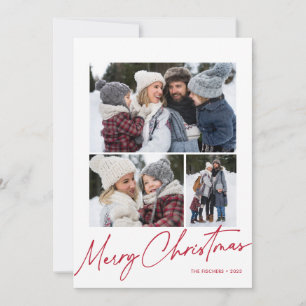 God jul Calligraphy Script Simple 4 Photo Julkort
