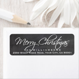 God jul Calligraphy-skript, kalkylpanel Returadress Etikett