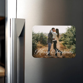 God jul Calligraphy-skriptfoto Magnet