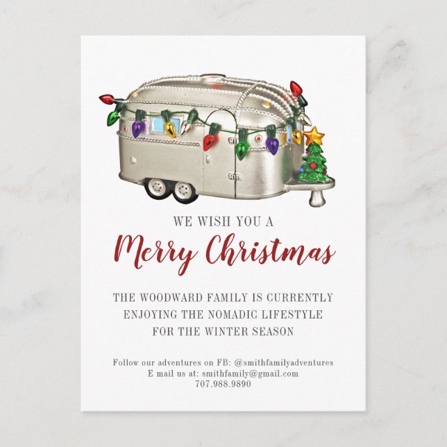 God jul Campers Hälsning på vägen Helg Vykort (Framsida)