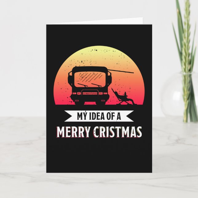 God Jul - Campingbil RV Present Kort (Framsida)