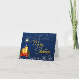 God jul Candle w/editable Message of Faith Tack Kort