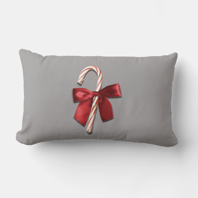 God jul Candy cane | Alla Storleka | ANPASSNINGSBA Lumbarkudde (Framsida)