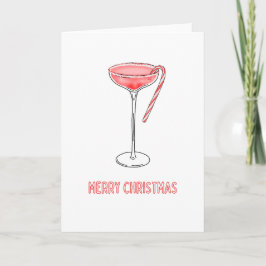 God jul Candy cane Cocktail-kort Kort