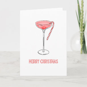 God jul Candy cane Cocktail-kort Kort
