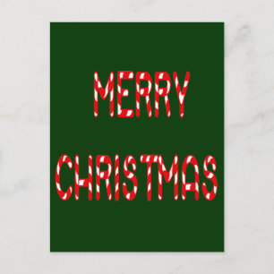 God jul Candy cane Helg Vykort