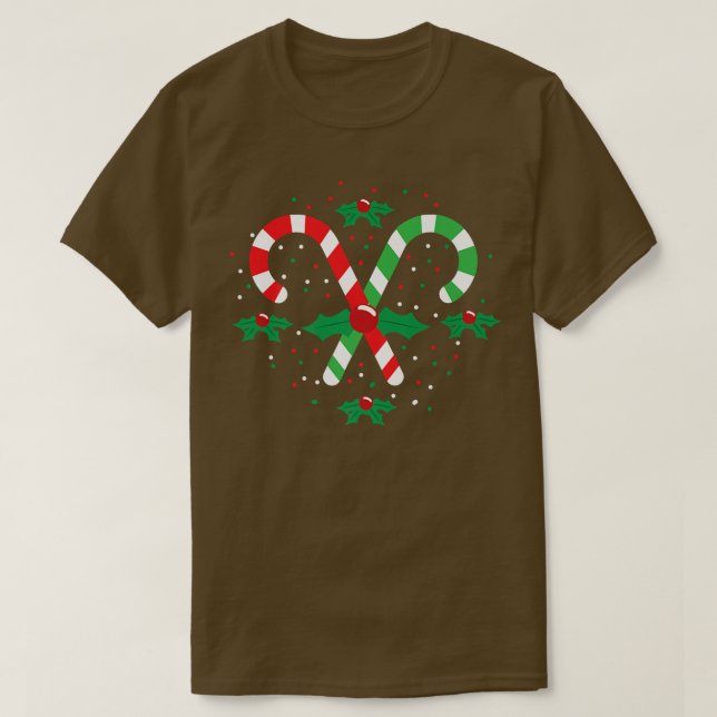 God jul, Candy cane Julsötsaker Merry Kristus T Shirt (Design framsida)