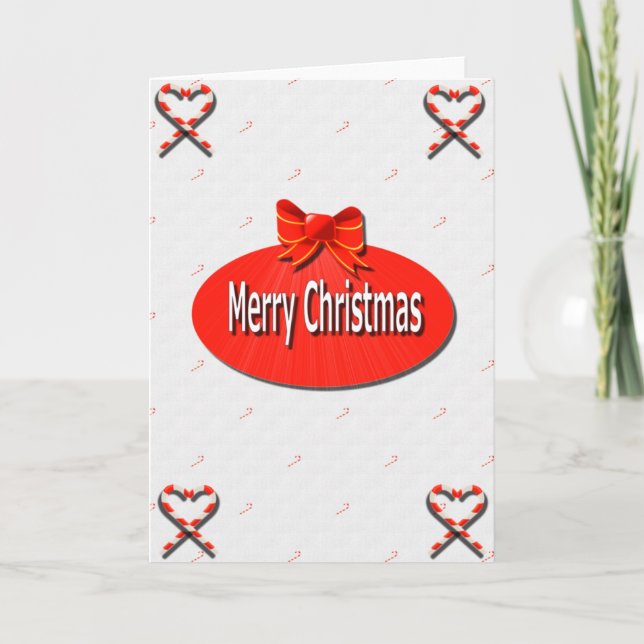 God jul Candy cane-kort Helgkort (Framsida)
