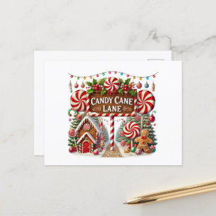 God jul, Candy cane Lane Helg Vykort