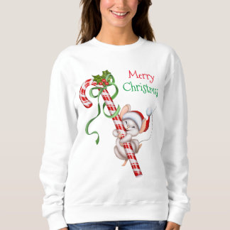 God jul Candy cane Mouse Cute Helgdag T Shirt