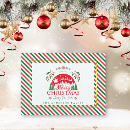 God Jul Candy Cane Pepparmint Röd & Grön Julkort