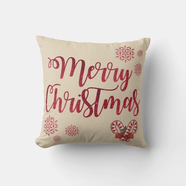 God jul Candy cane Pillow Kudde (Framsida)