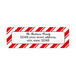 God jul Candy cane Returadress Etikett