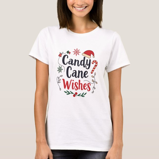 God jul Candy cane Tee (Framsida)