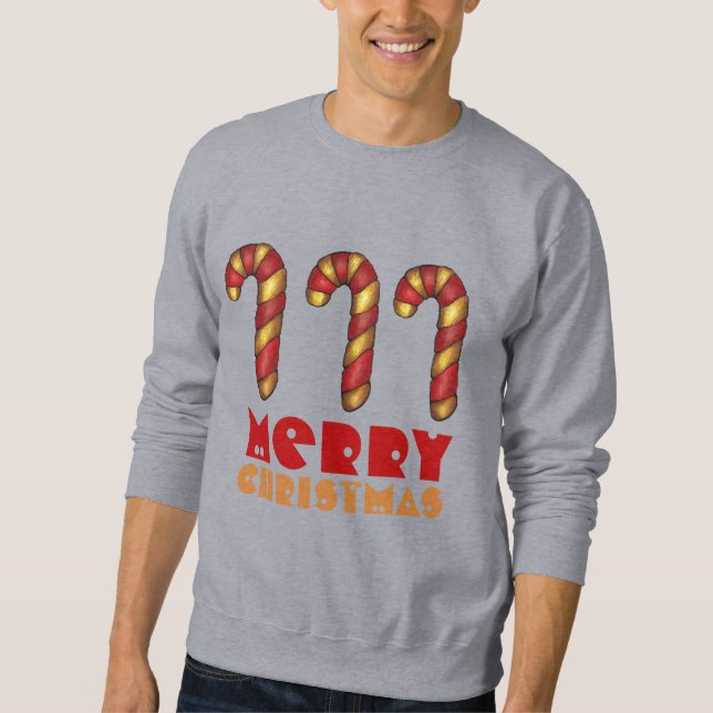 God jul Candy cane Ugly Helgdag Sweater Sweatshirt (Framsida)