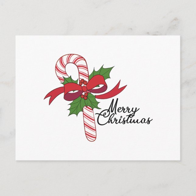 God jul Candy cane Vykort (Framsida)