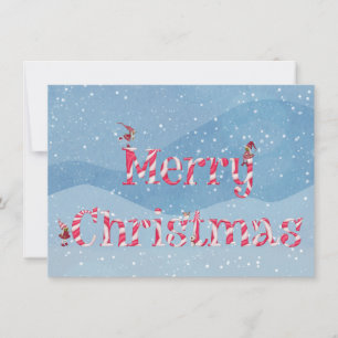 God jul Candy cane Winter Gnomes Anpassningsbar Kort