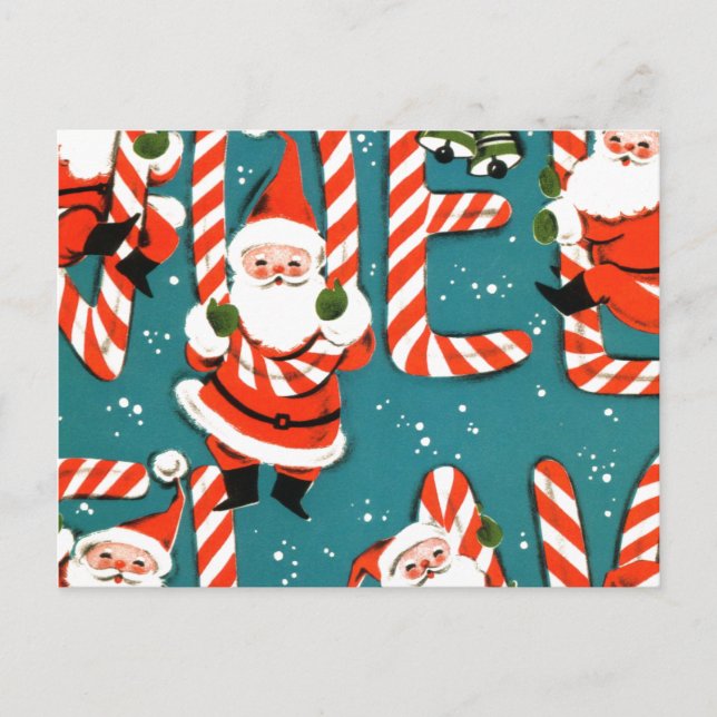 God Jul Candy Helg Vykort (Framsida)